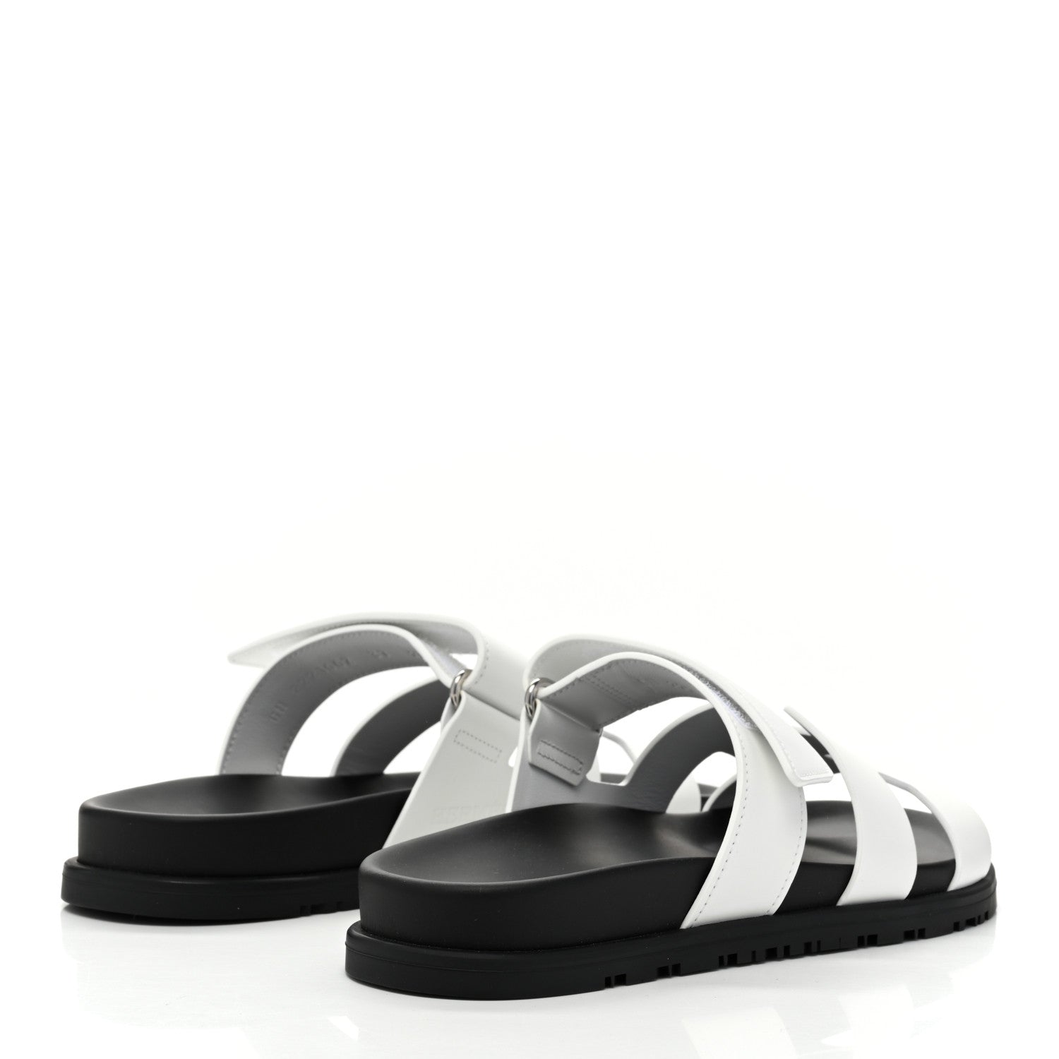 Hermes Calfskin Womens Chypre Sandals 37 White 4 of 9