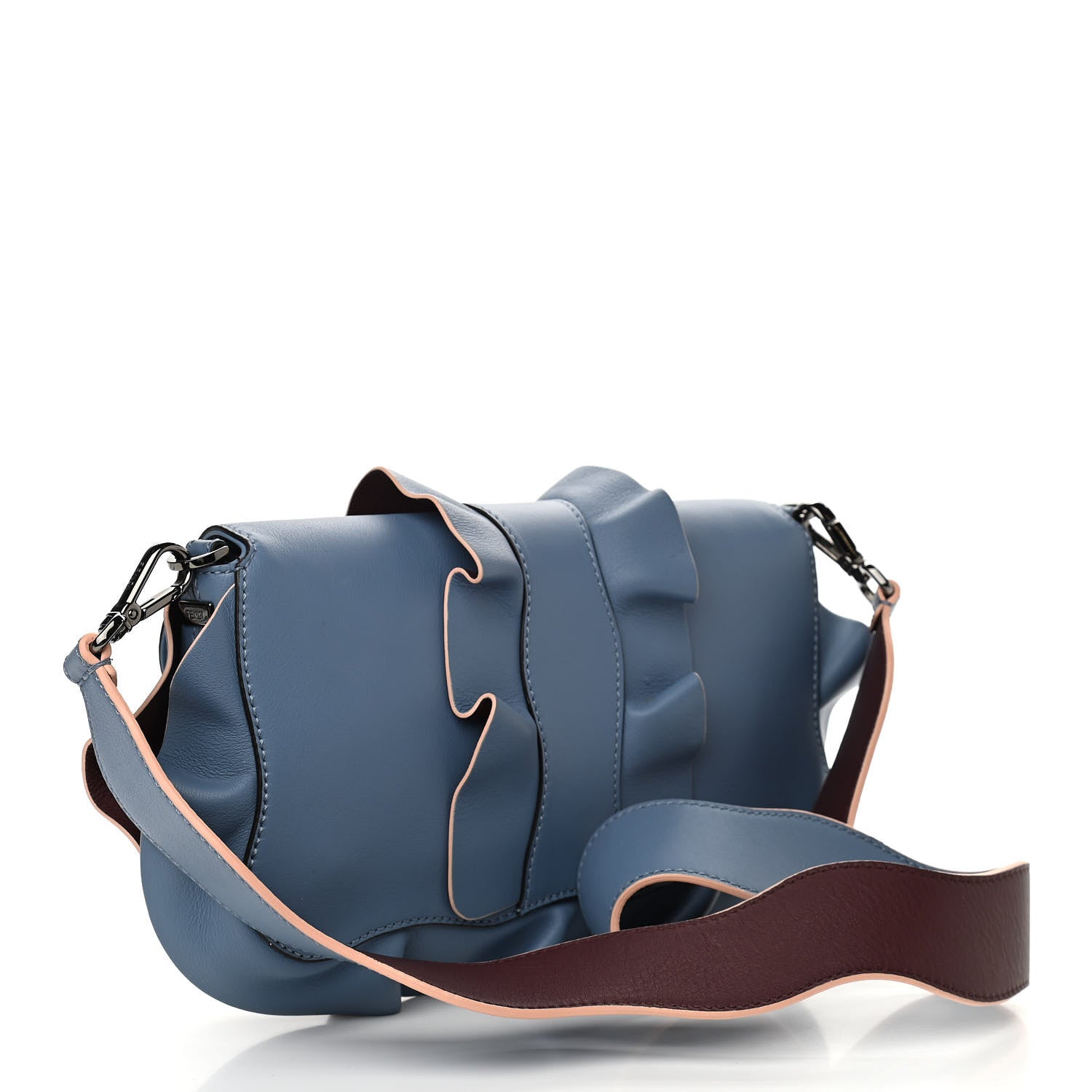 Fendi Calfskin Waves Baguette Blue 3 of 12