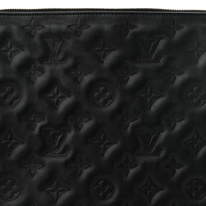 Louis Vuitton Lambskin Embossed Monogram Coussin MM Black 7 of 9
