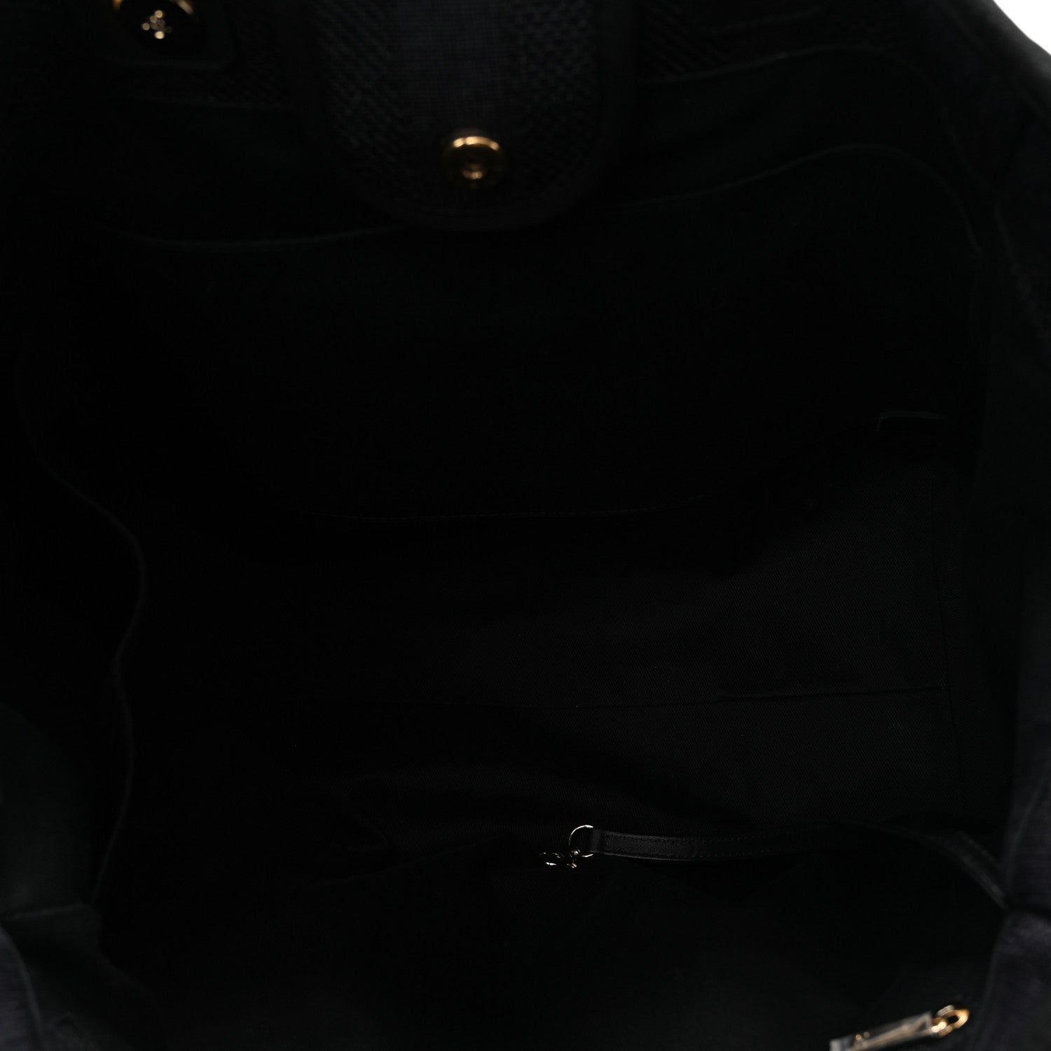 Chanel Mixed Fibers Calfskin Striped Medium Deauville Tote Black 5 of 10