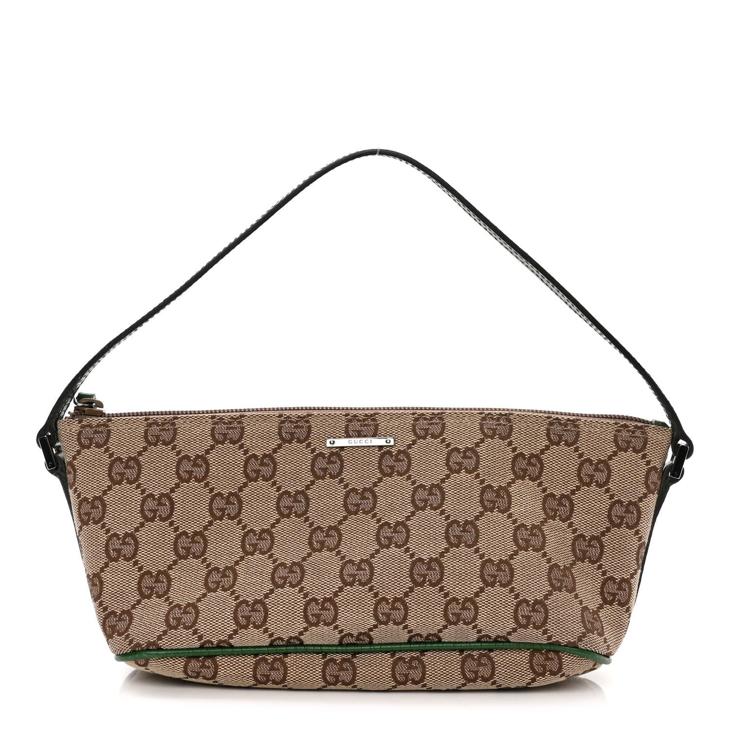 Gucci Monogram Boat Pochette Green 1 of 10