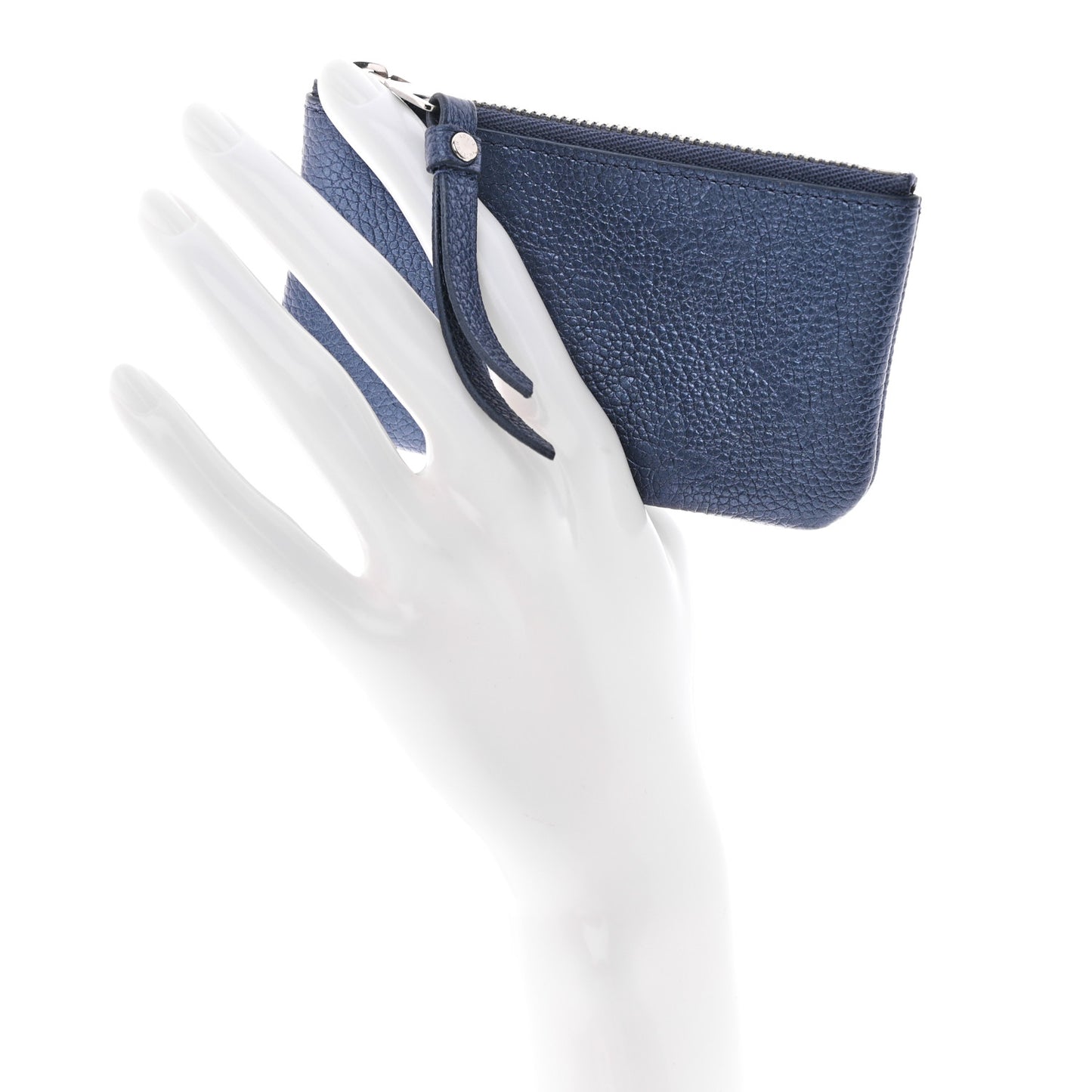 Metallic Empreinte Monogram Giant Key Pouch Navy Nacre