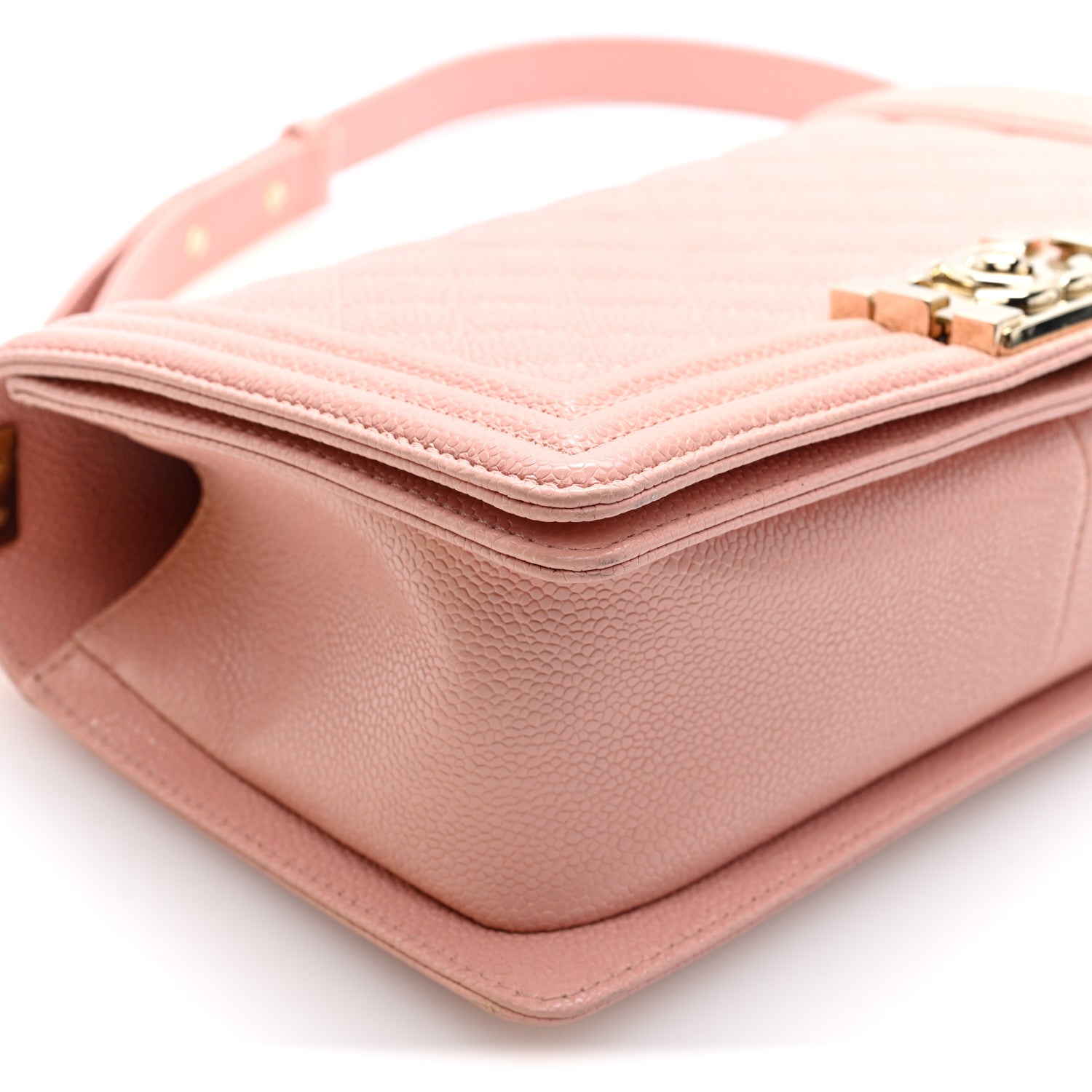 Chanel Caviar Quilted Medium Boy Flap Light Pink 9 of 10