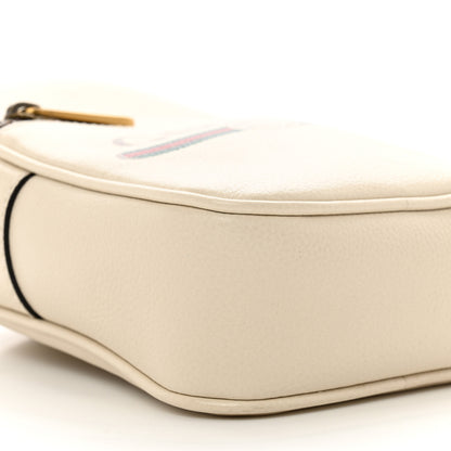 Gucci Grained Calfskin Mini Logo Messenger Bag White 7 of 8