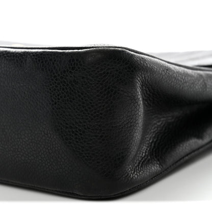 Chanel Caviar Vertical Quilted Jumbo Single Flap Black 10 of 12