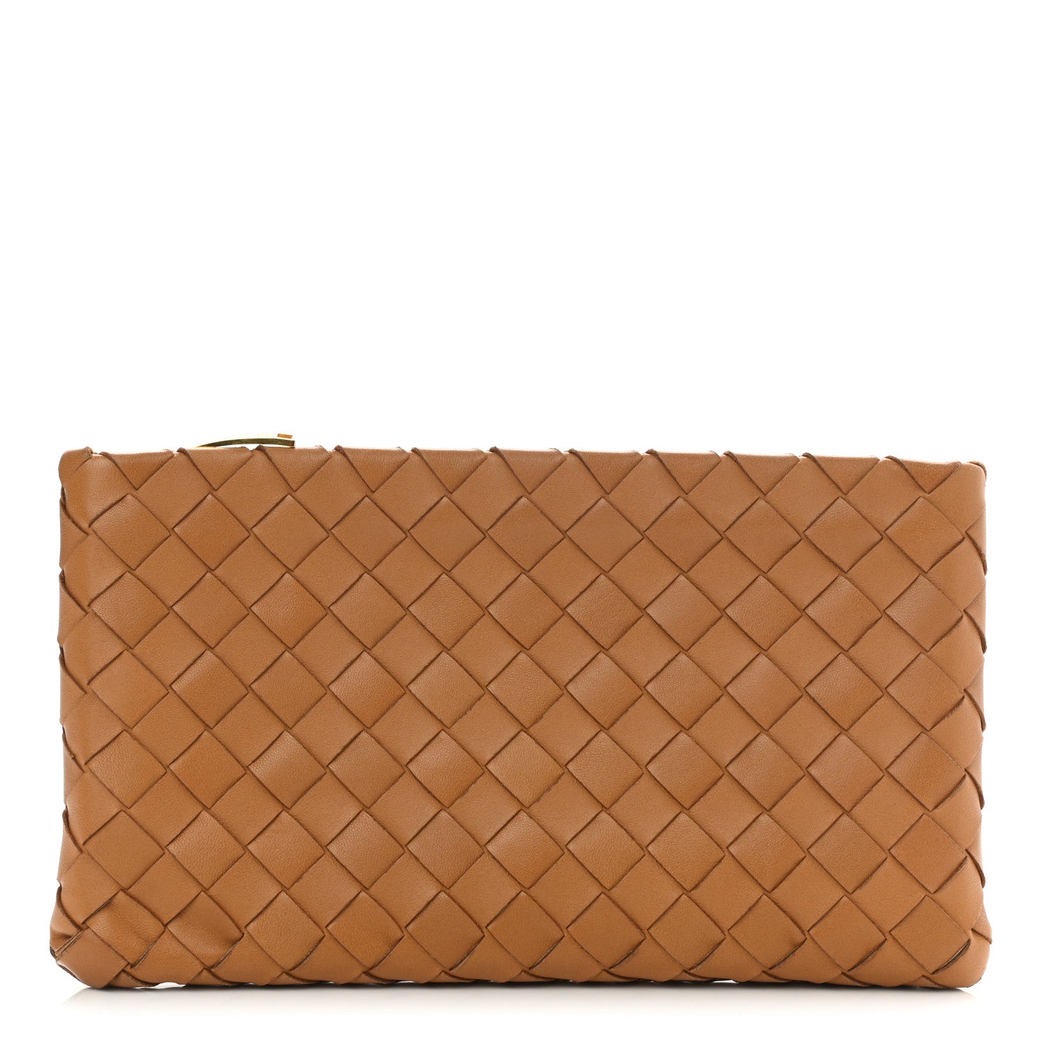 Bottega Veneta Nappa Intrecciato Small Zip Pouch Caramel 1 of 7