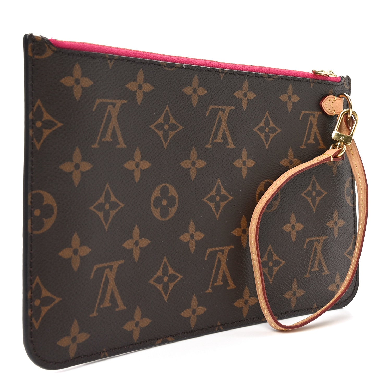 Louis Vuitton Monogram Neverfull MM GM Pochette Fuchsia 3 of 6