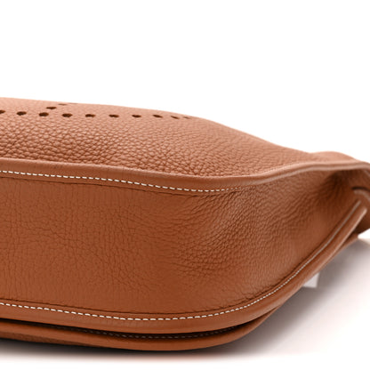 Hermes Taurillon Clemence Evelyne III PM Gold 10 of 11
