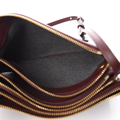 Celine Smooth Lambskin Small Trio Crossbody Bag Burgundy 5 of 11