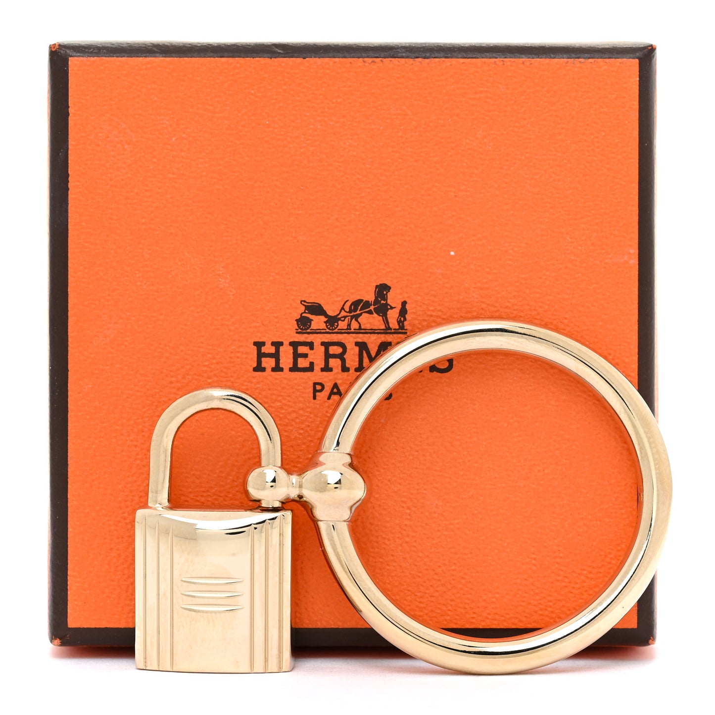 Permabrass Loop Charms Cadenas Scarf Ring Gold