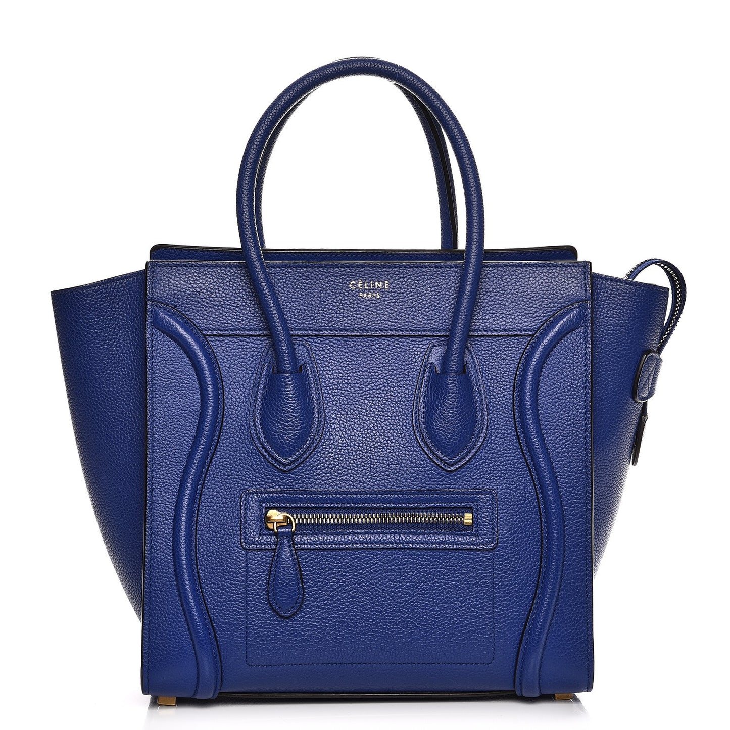 Drummed Calfskin Micro Luggage Indigo