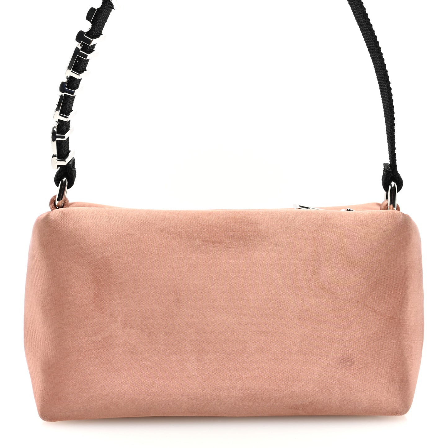 Satin Crystal Heiress Pouch Light Pink