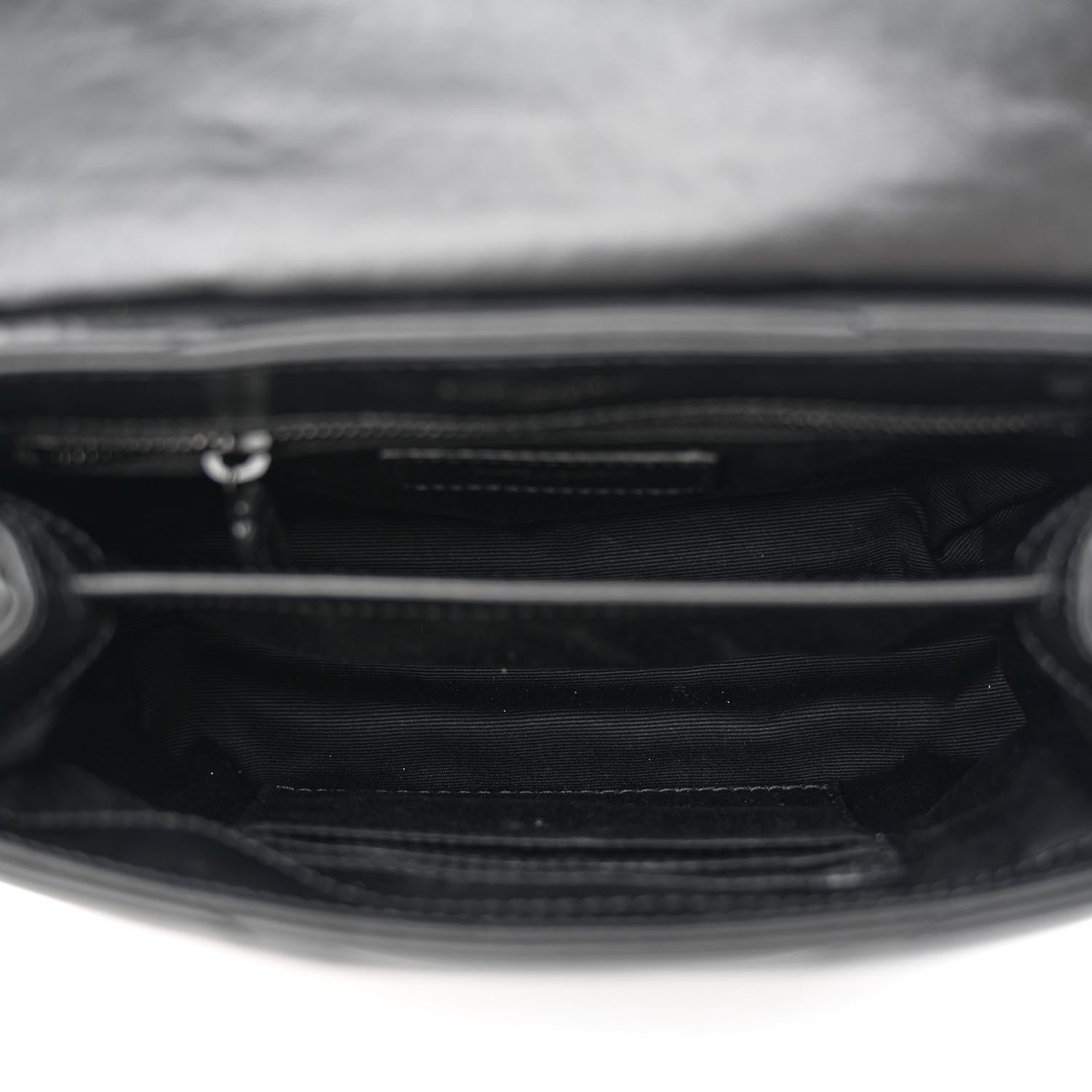 Saint Laurent Calfskin Y Quilted Monogram Monochrome Toy Loulou Crossbody Bag Black 5 of 10