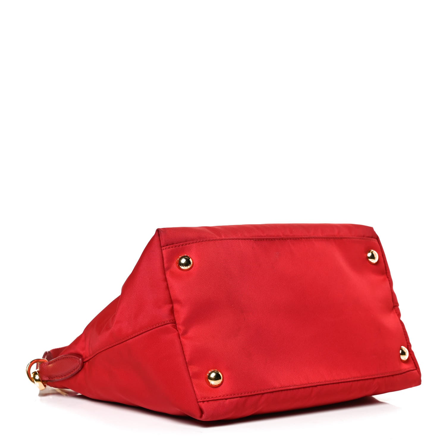 Prada Tessuto Nylon Saffiano Tote Red 3 of 13