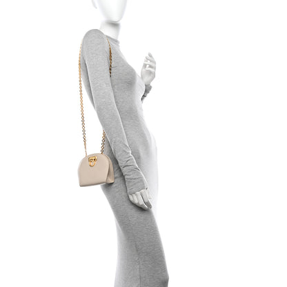 Salvatore Ferragamo Calfskin Gancini Mini Chain Crossbody Ivory 2 of 11
