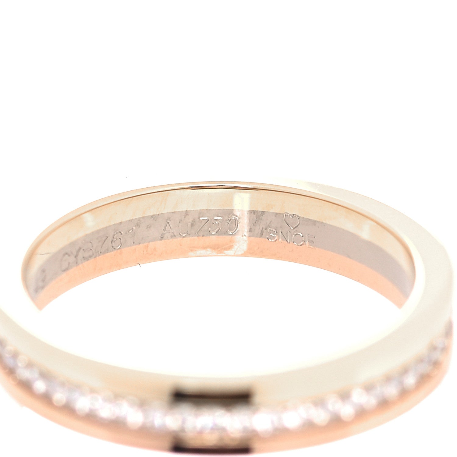Cartier 18K White Yellow Pink Gold Diamond 3.5mm Vendome Louis Cartier Wedding Band Ring 49 5 10 of 12