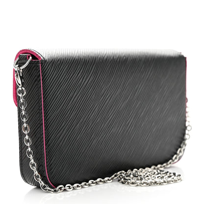 Louis Vuitton Epi Pochette Felicie Black Hot Pink 4 of 10