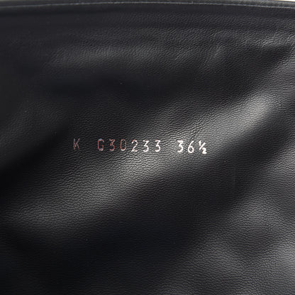 Chanel Calfskin Quilted Riding Boots 36.5 Black 8 of 9