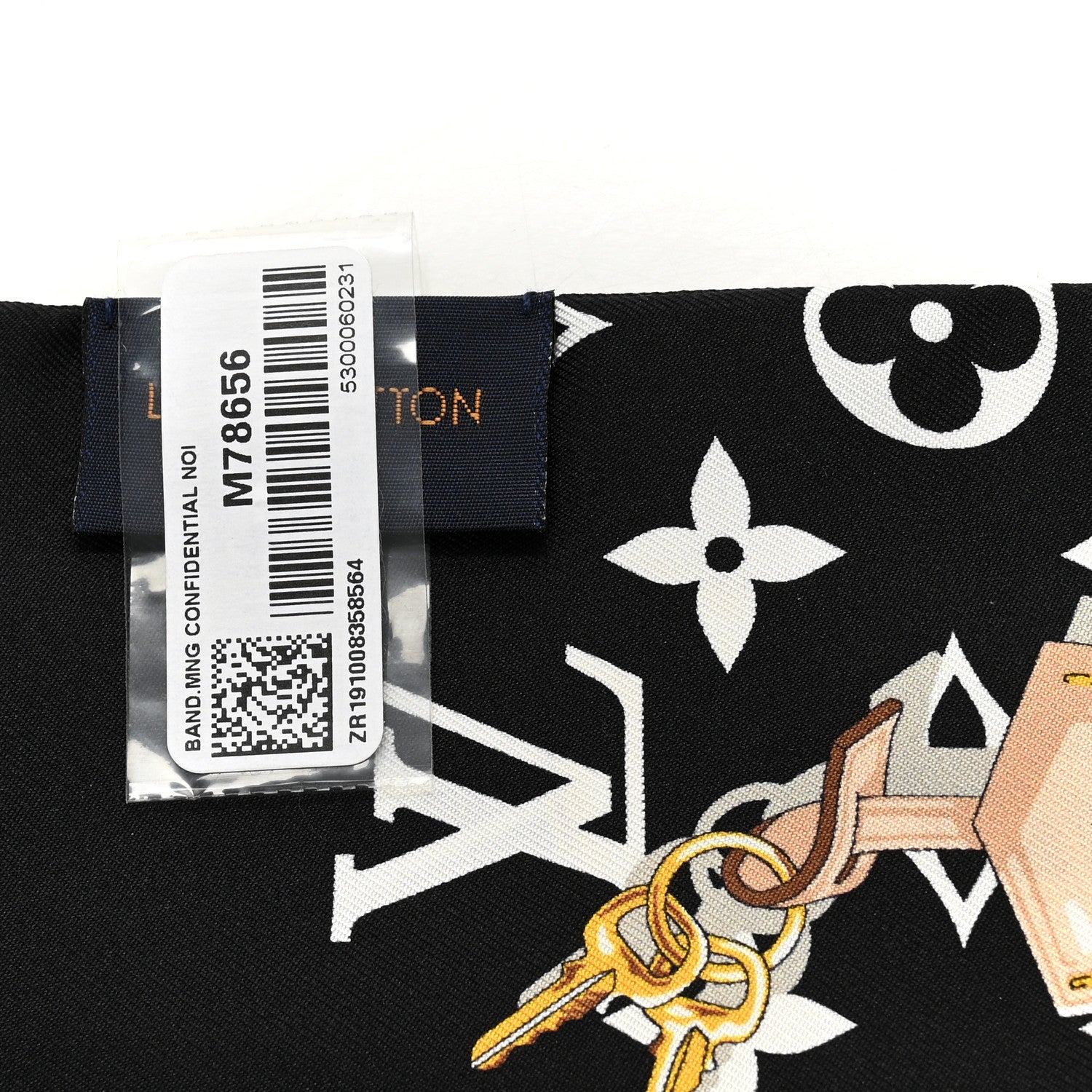 Louis Vuitton Silk Monogram Confidential Bandeau Black Black 3 of 3