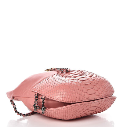 Chanel Python Calfskin Small Gabrielle Bucket Pink 5 of 10
