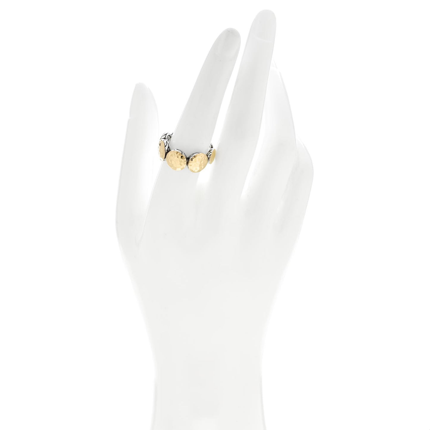 Sterling Silver 18K Yellow Gold Palu Dot Band Ring 57 8
