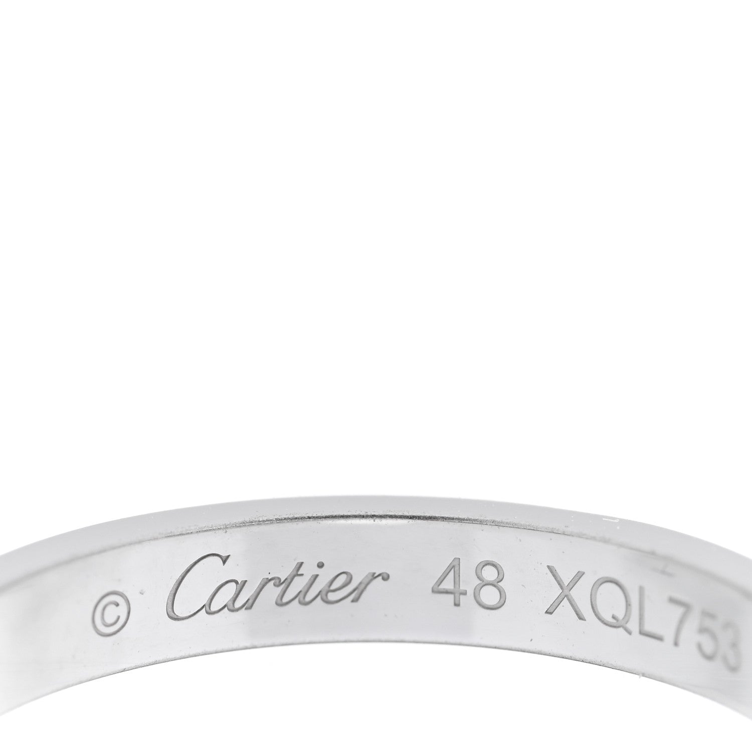 Cartier 18K White Gold Diamond 2.6mm LOVE Paved Band Ring 48 4.5 4 of 4
