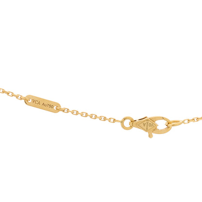 Van Cleef & Arpels 18K Yellow Gold Mother of Pearl Sweet Alhambra Pendant Necklace 4 of 5