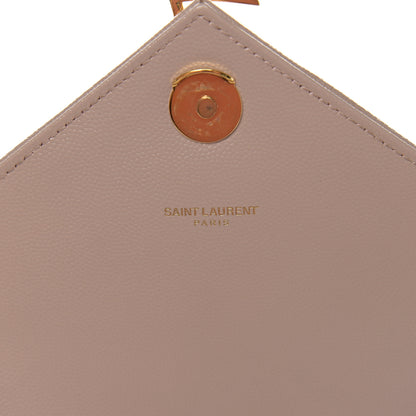 Saint Laurent Grain De Poudre Matelasse Chevron Large Monogram Satchel Nude Powder 5 of 9