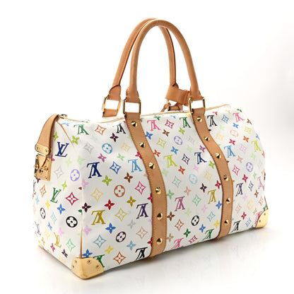 Louis Vuitton Monogram Multicolor Keepall 45 White 2 of 19