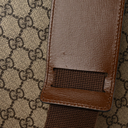 Gucci GG Supreme Monogram Azalea Calfskin Large Horsebit 1955 Duffle Bag Beige Ebony Brown Sugar 18 of 19