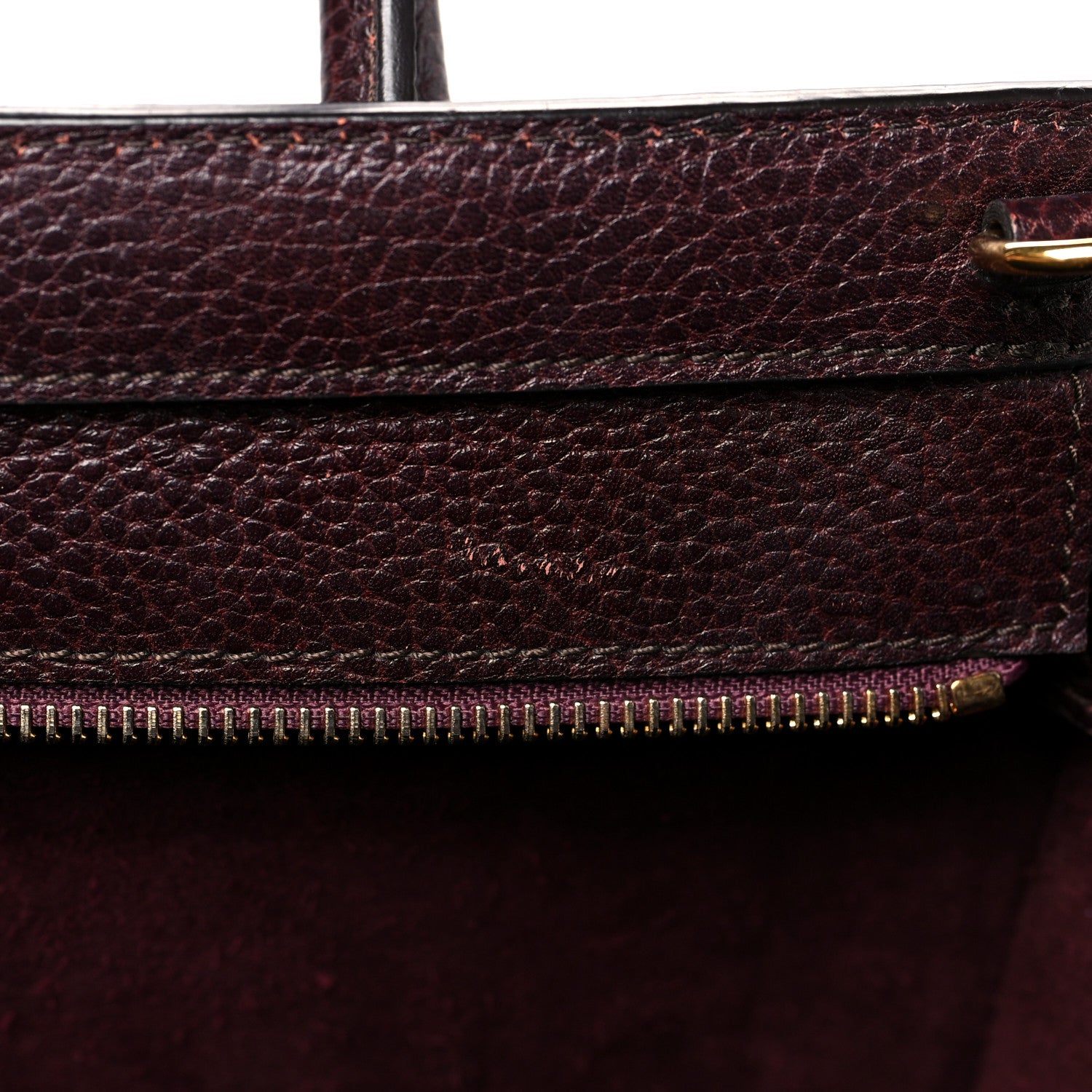 Mulberry Grain Vegetable Tanned Calfskin Small Zipped Bayswater Oxblood 9 of 11