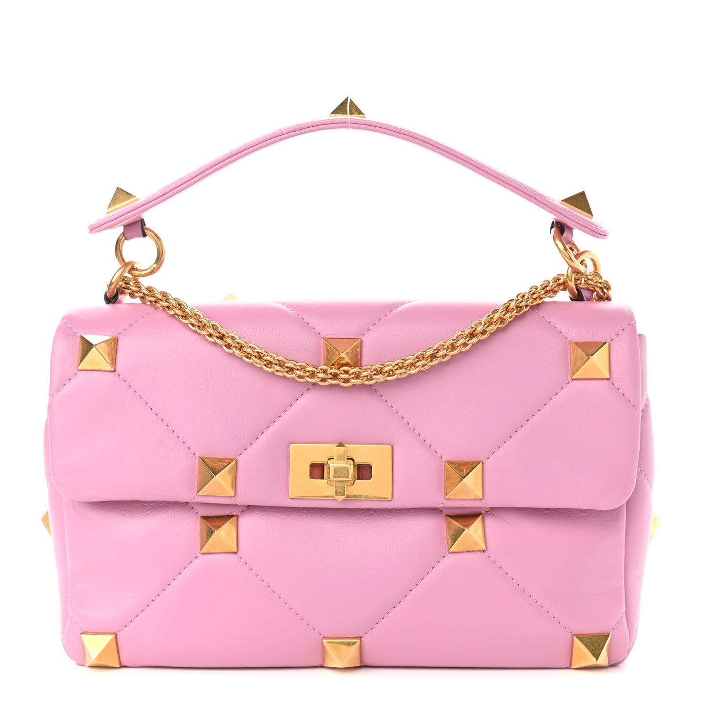 Nappa Large Roman Stud Shoulder Bag Giacinto