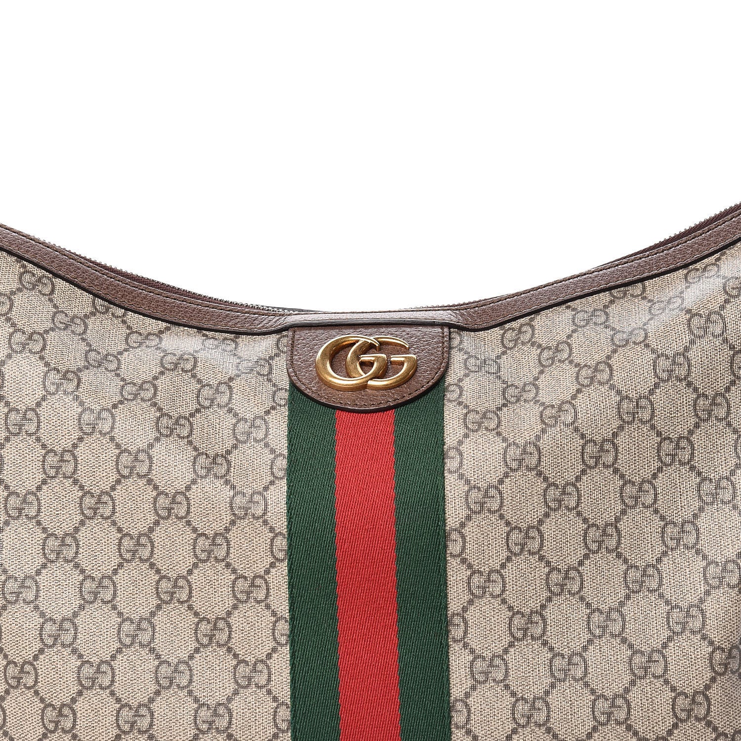 Gucci GG Supreme Monogram Web Ophidia Half Moon Hobo Brown 10 of 10