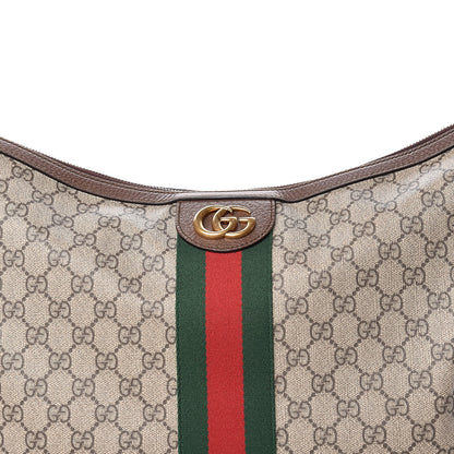 Gucci GG Supreme Monogram Web Ophidia Half Moon Hobo Brown 10 of 10