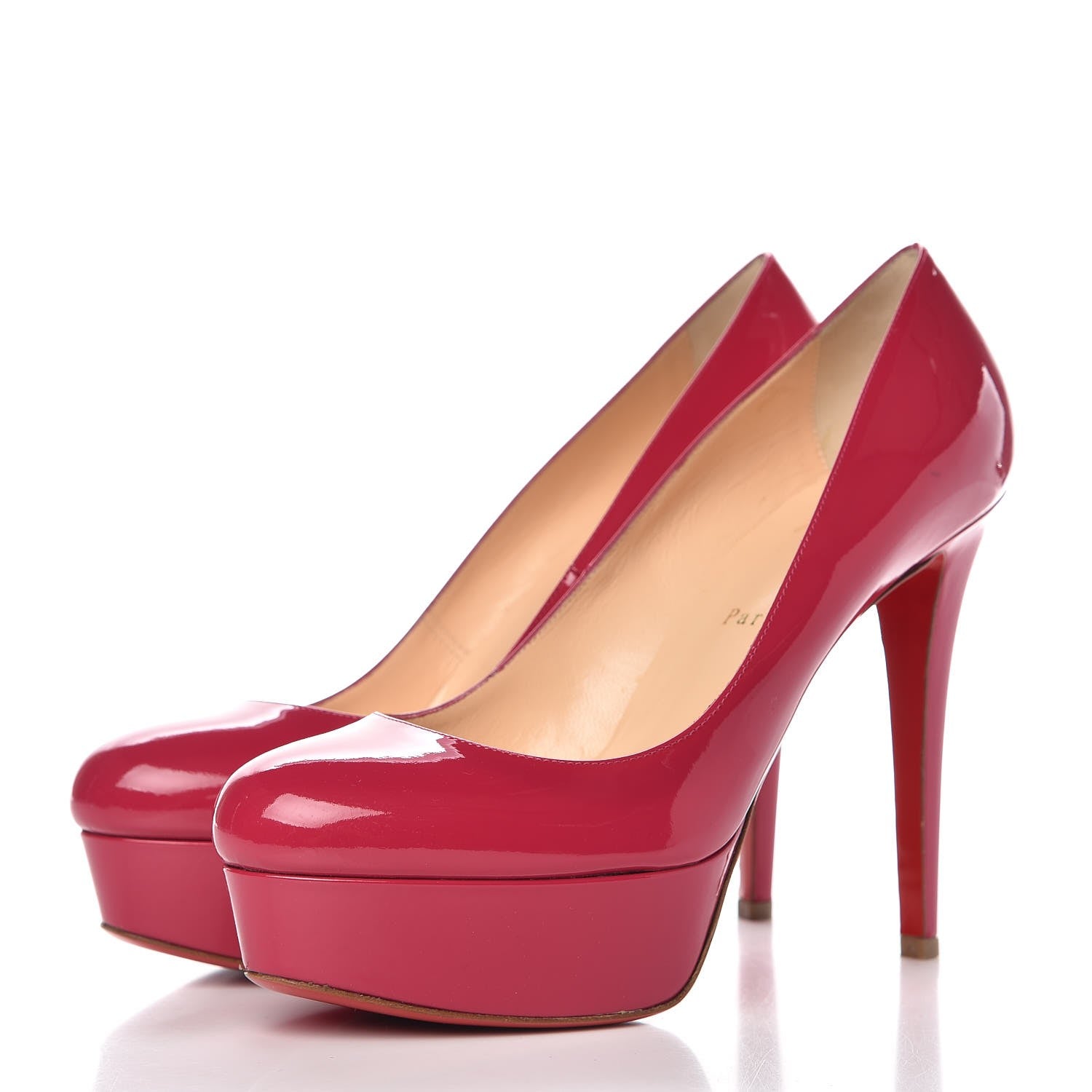 Christian Louboutin Patent Bianca 120 Pumps 39.5 Fuchsia 3 of 9