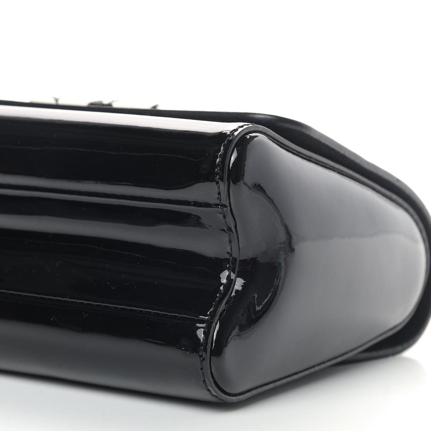 Patent Monogram Twist Shoulder Bag PM Black
