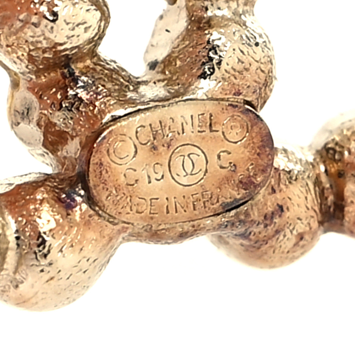 Chanel Pearl CC Earrings Silver 4 of 4