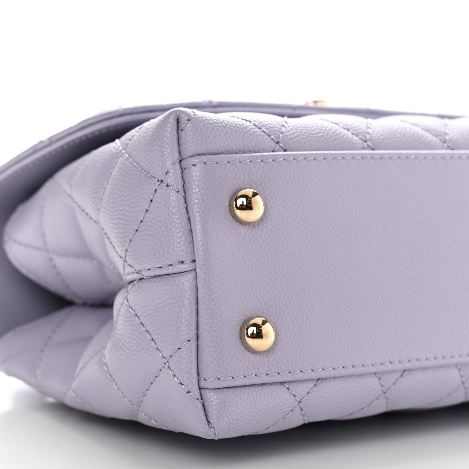 Chanel Caviar Quilted Mini Coco Handle Flap Light Purple 9 of 11