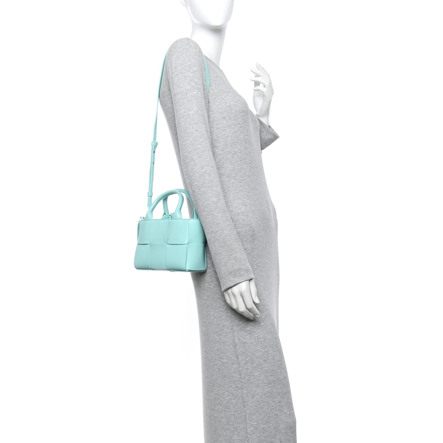 Nappa Maxi Intrecciato Mini Arco Tote Celadon