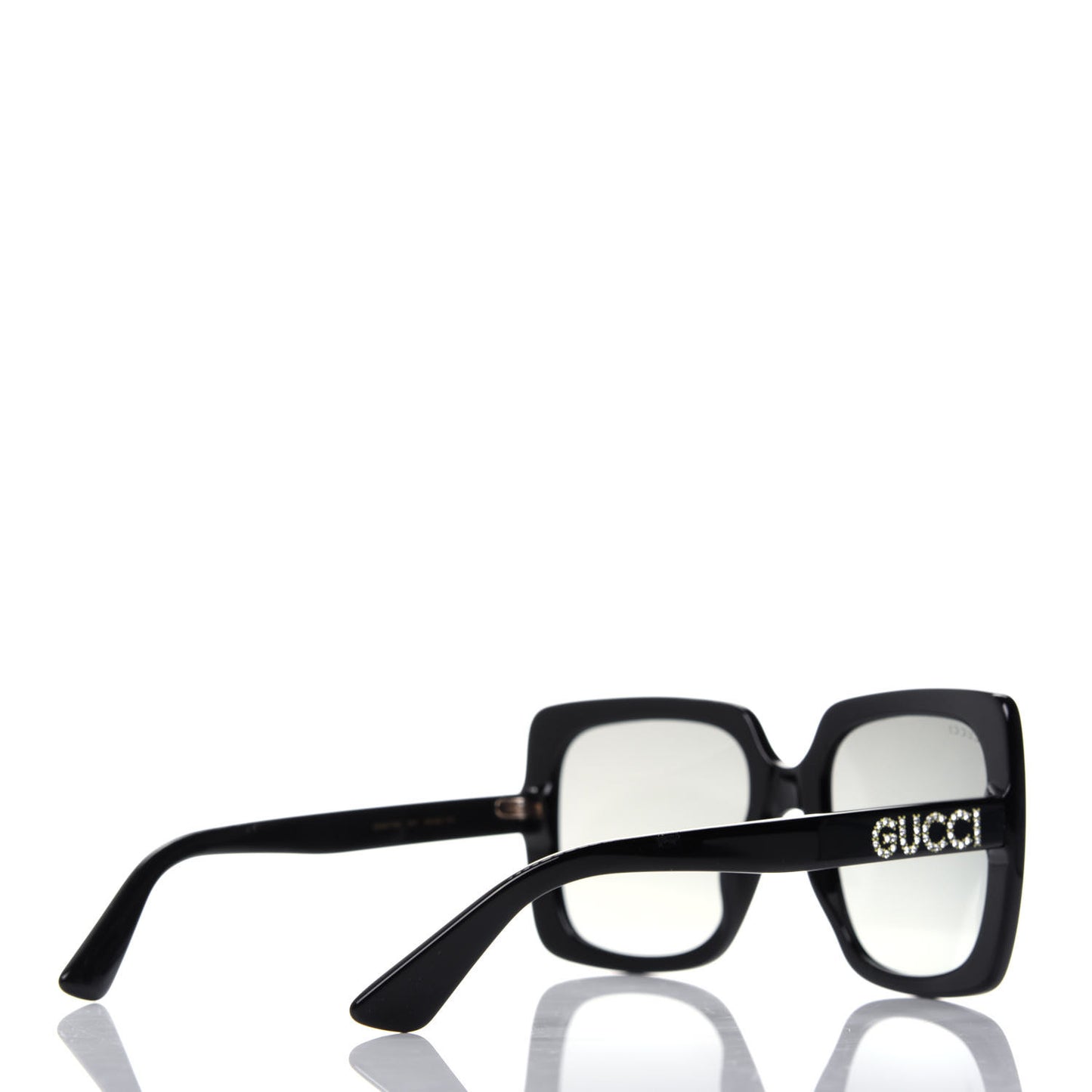 Crystal Square Frame GG Sunglasses GG0418S Black