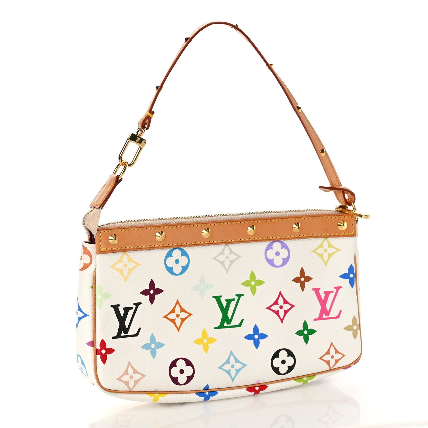 Monogram Multicolor Pochette Accessories White
