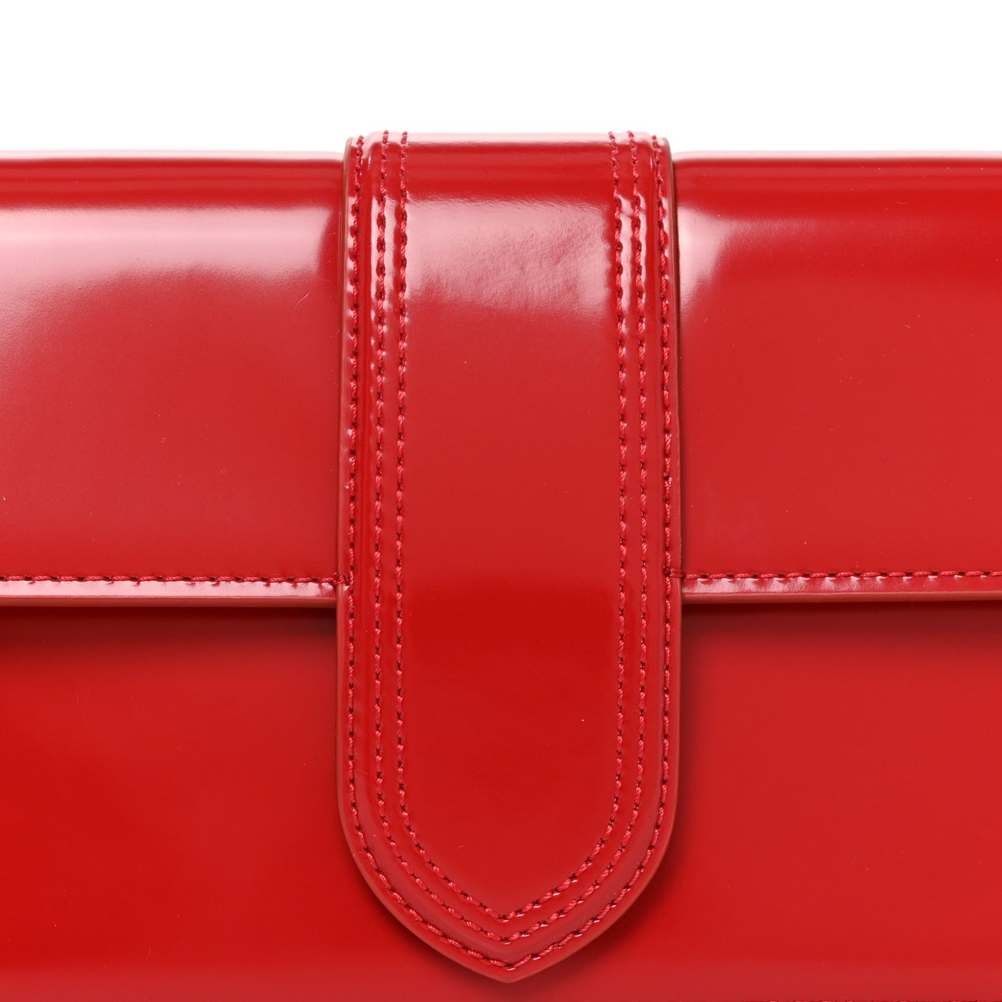 Glazed Calfskin Le Bambino Long Red