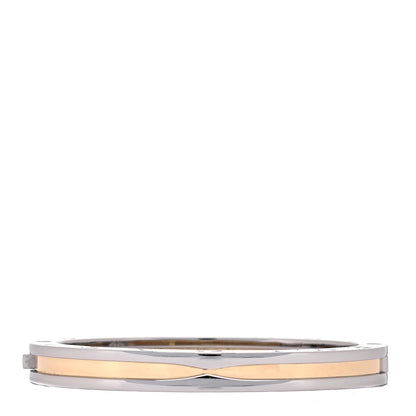 Bulgari 18K Yellow Gold Stainless Steel B.Zero1 Bangle Bracelet 3 of 9