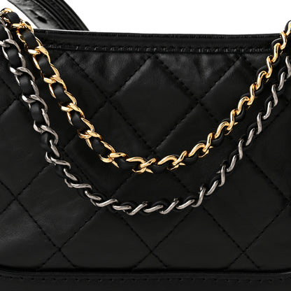 Chanel Aged Calfskin Quilted Small Gabrielle Hobo Black 8 of 11