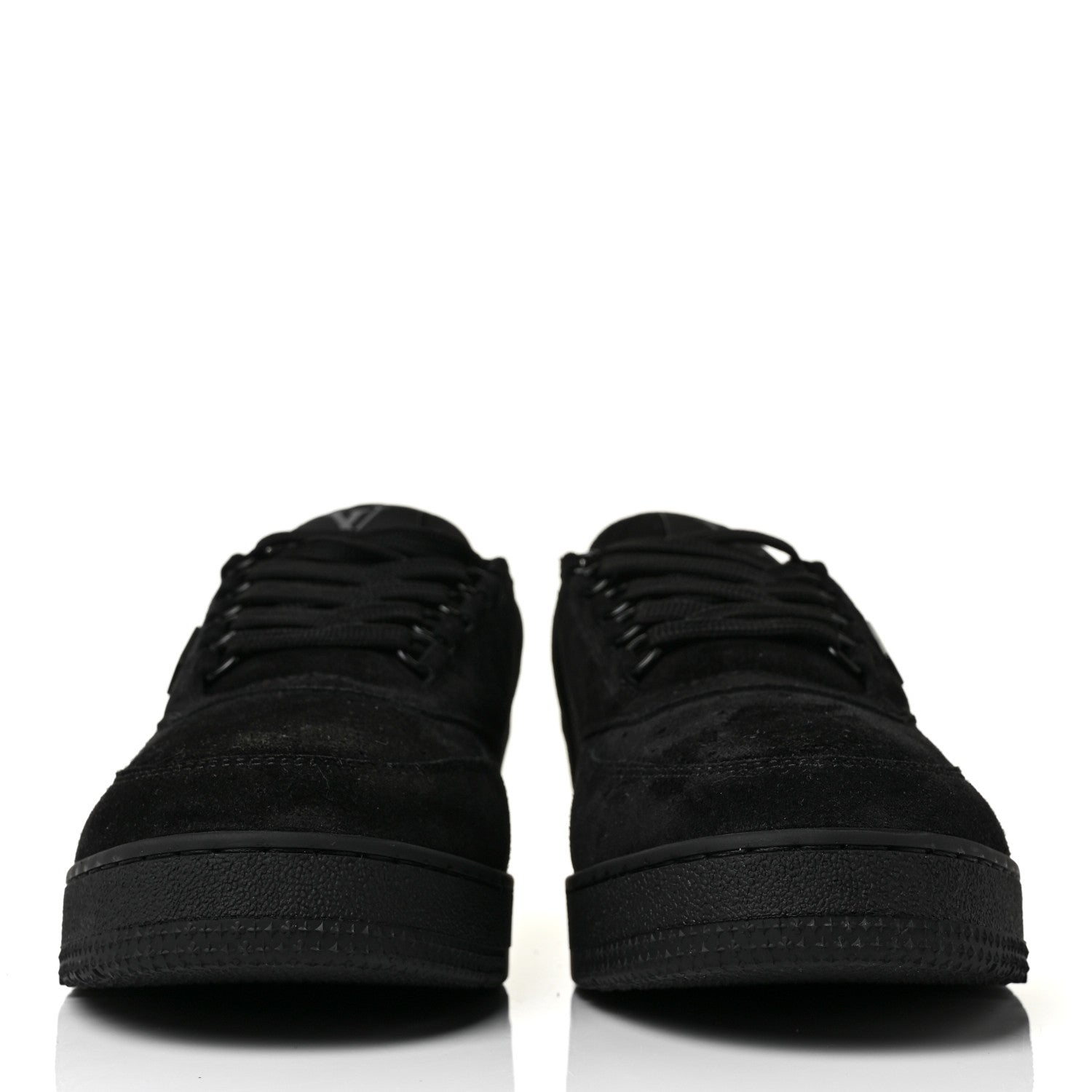 Louis Vuitton Suede Mens LV Trainer Sneakers 9 Black 2 of 8