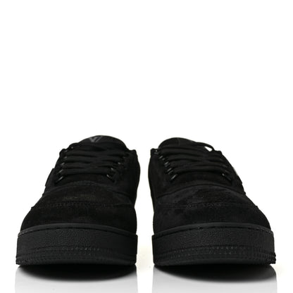 Louis Vuitton Suede Mens LV Trainer Sneakers 9 Black 2 of 8