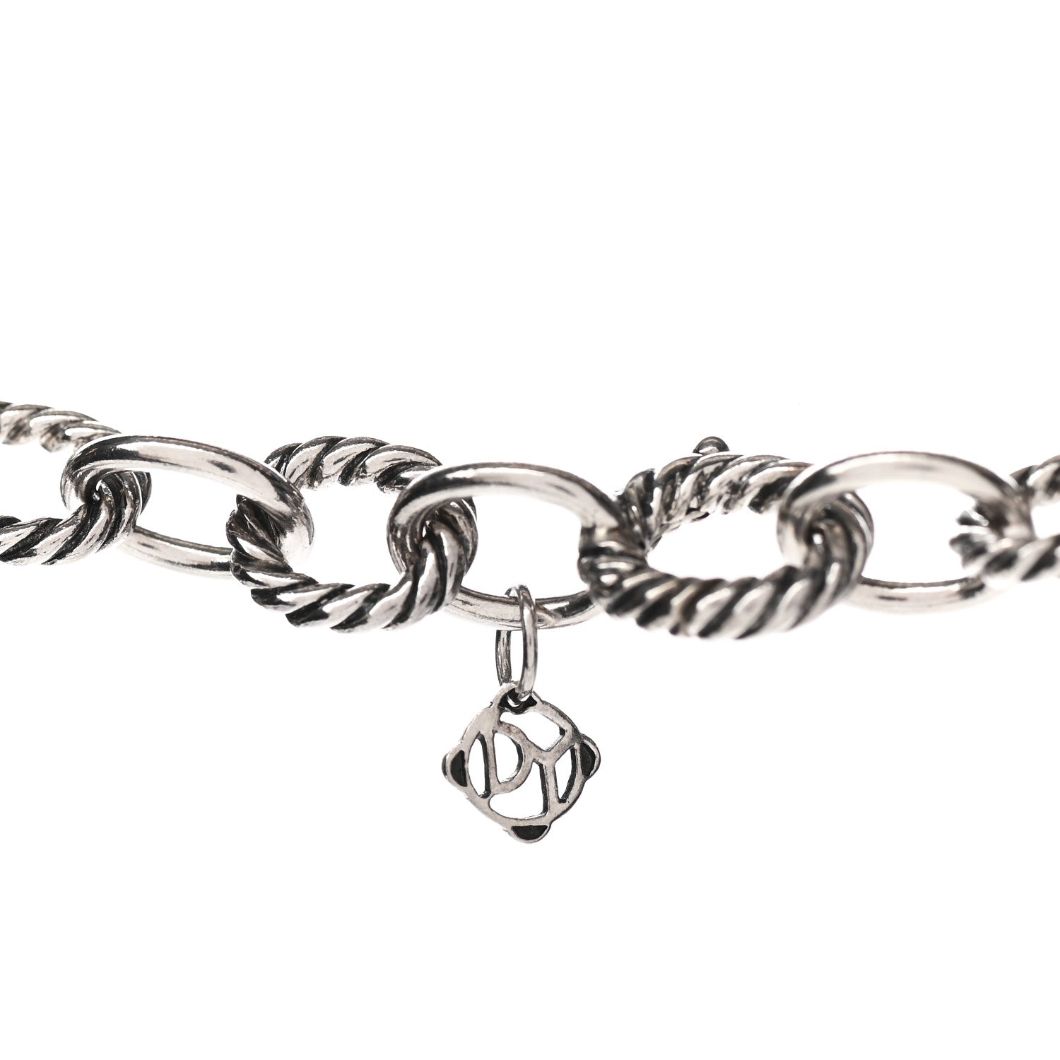 David Yurman Sterling Silver 10mm Medium Oval Link Necklace 32" 4 of 4