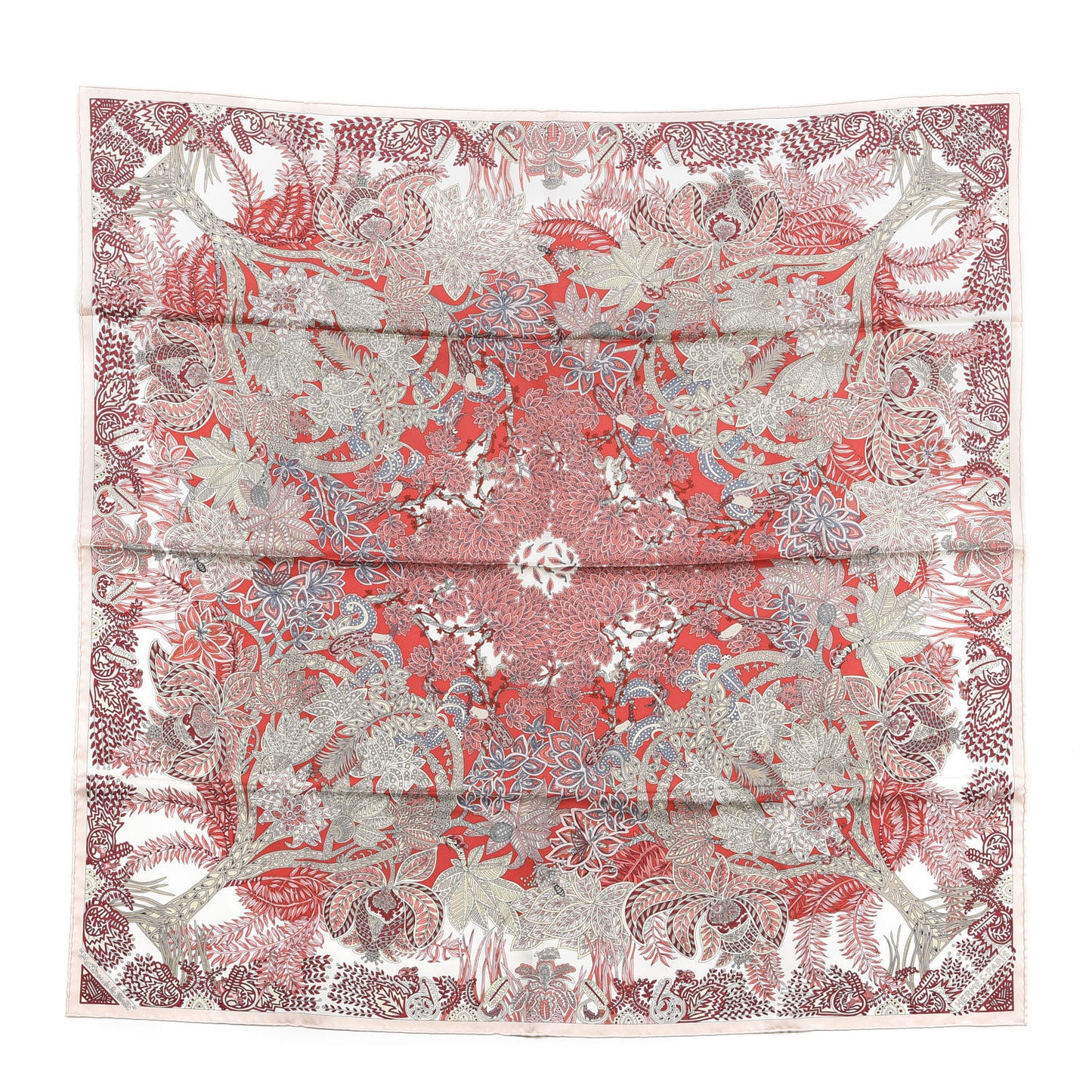 Silk Maitres De La Foret Scarf 90 Vieux Rose