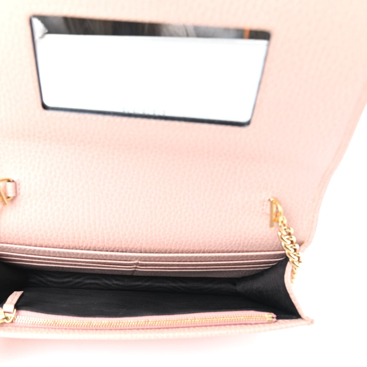 Dollar Calfskin Mini GG Marmont Chain Wallet Perfect Pink