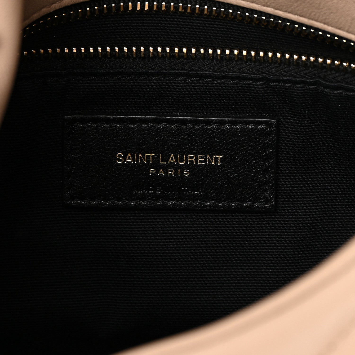 Saint Laurent Lambskin Quilted Toy Loulou Puffer Monogram Chain Satchel Dark Beige 6 of 10